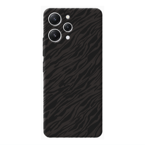Xiaomi Redmi 12 Black zebra Black Colored Silicone TPU Θήκη