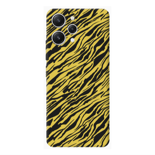 Xiaomi Redmi 12 Black zebra Yellow Colored Silicone TPU Θήκη