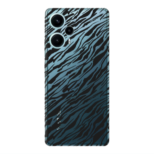 Xiaomi Poco F5 Black zebra Transparent Silicone TPU Θήκη