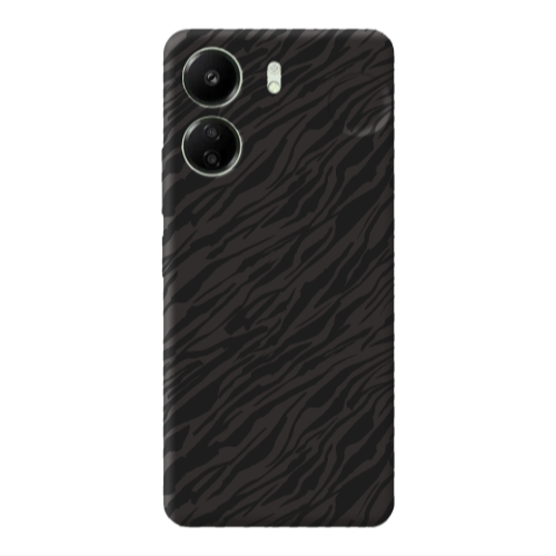 Xiaomi Redmi 13C Black zebra Black Colored Silicone TPU Θήκη
