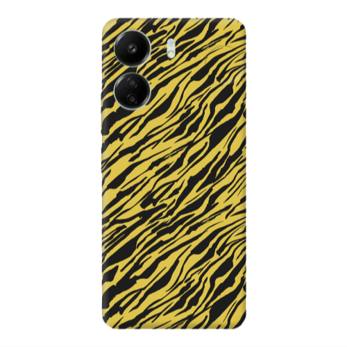 Xiaomi Redmi 13C Black zebra Yellow Colored Silicone TPU Θήκη
