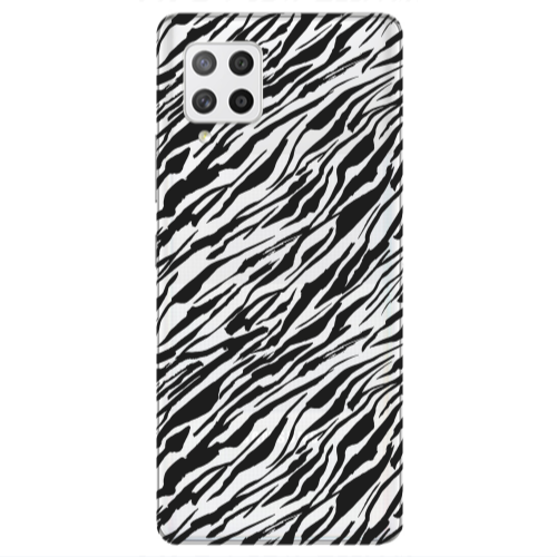 Samsung A42 5G Black zebra Transparent Silicone TPU Θήκη