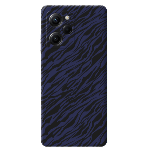 Xiaomi Poco X5 Pro Black zebra Dark blue Colored Silicone TPU Θήκη