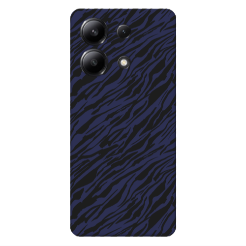 Xiaomi Redmi Note 13 4G Black zebra Dark blue Colored Silicone TPU Θήκη