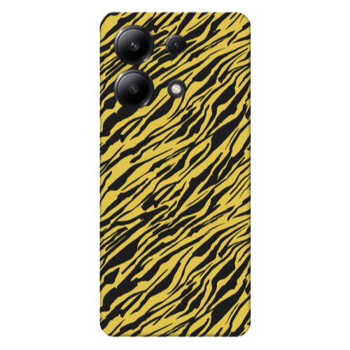 Xiaomi Redmi Note 13 4G Black zebra Yellow Colored Silicone TPU Θήκη
