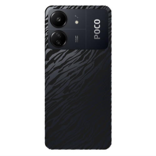 Xiaomi Poco C65 Black zebra Transparent Silicone TPU Θήκη