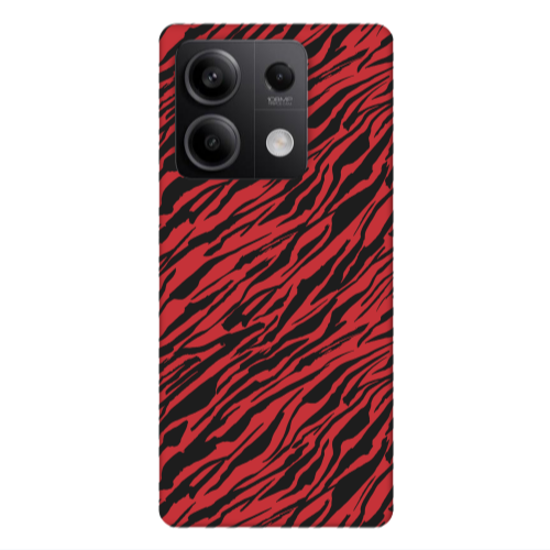 Xiaomi Redmi Note 13Pro 5G Black zebra Red Colored Silicone TPU Θήκη