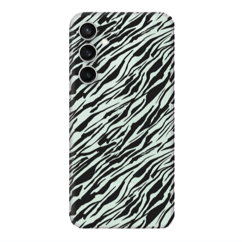 Samsung S24 FE Black zebra Transparent Silicone TPU Θήκη