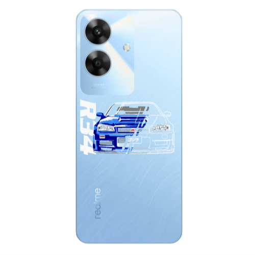 Realme Note 60 Blue R34 Transparent Silicone TPU Θήκη