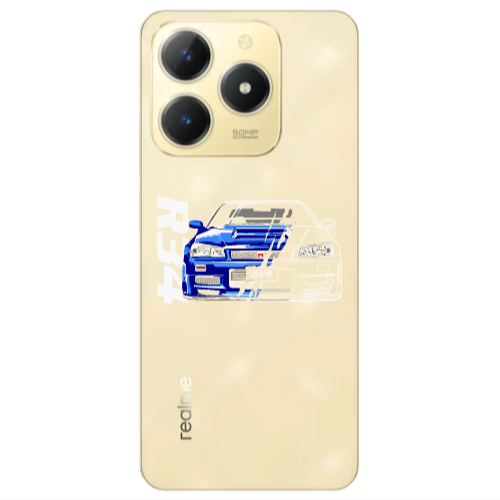 Realme C61 Blue R34 Transparent Silicone TPU Θήκη