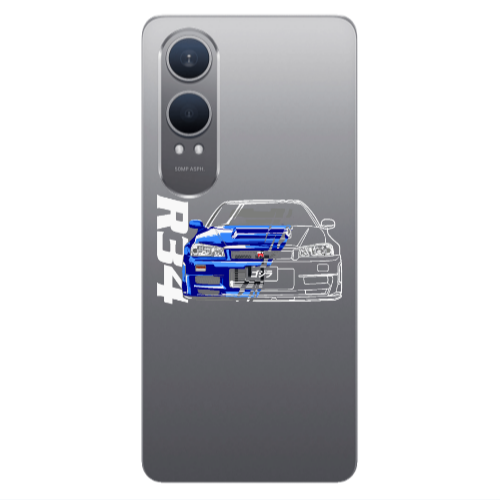 Oneplus Nord Ce 4 lite Blue R34 Transparent Silicone TPU Θήκη