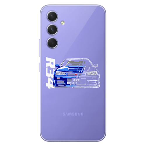 Samsung A36 Blue R34 Transparent Silicone TPU Θήκη