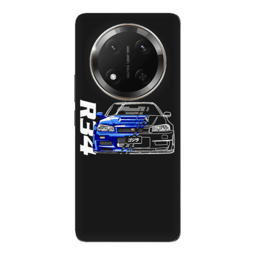 Honor Magic 7 Lite Blue R34 Black Colored Silicone TPU Θήκη