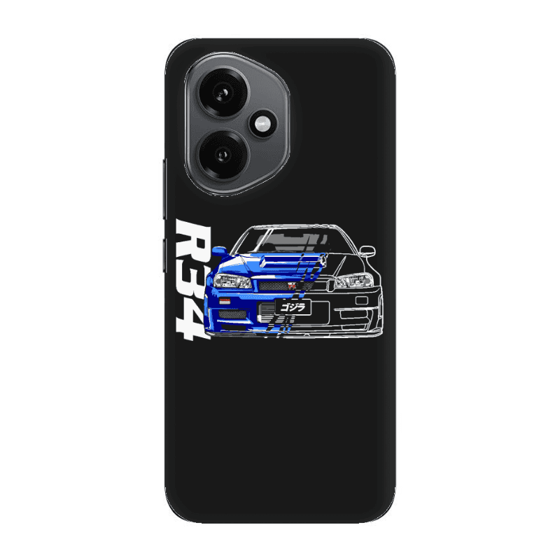 Honor Magic 400 Blue R34 Black Colored Silicone TPU Θήκη