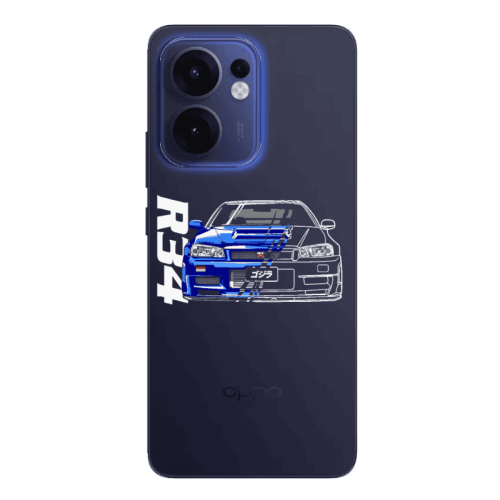 Oppo Reno13 FS Blue R34 Transparent Silicone TPU Θήκη