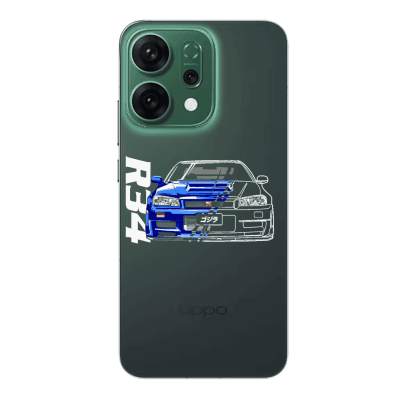 Oppo RENO 14 Blue R34 Transparent Silicone TPU Θήκη