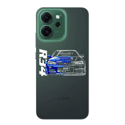 Oppo 14 F Blue R34 Transparent Silicone TPU Θήκη