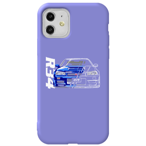 Apple iPhone 11  Blue R34 Purple Colored Silicone TPU Θήκη