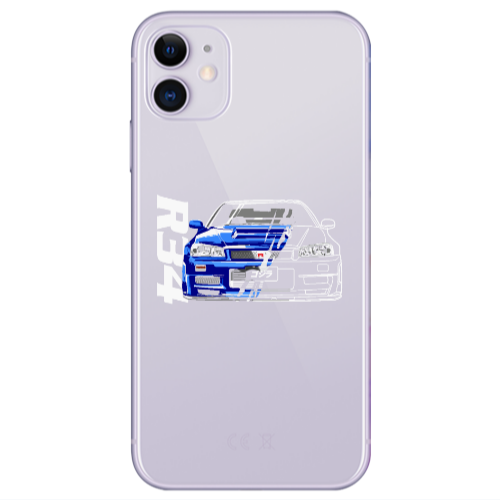 Apple iPhone 11  Blue R34 Transparent Silicone TPU Θήκη
