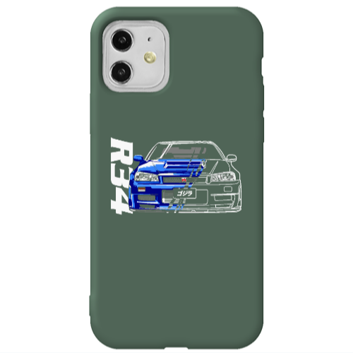 Apple iPhone 11  Blue R34 Dark Green Colored Silicone TPU Θήκη