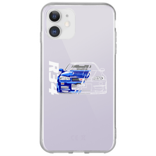 Apple iPhone 12 Blue R34 Transparent Silicone TPU Θήκη