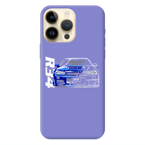 Apple iPhone 13 Pro Max Blue R34 Purple Colored Silicone TPU Θήκη