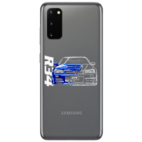 Samsung S20 Blue R34 Transparent Silicone TPU Θήκη