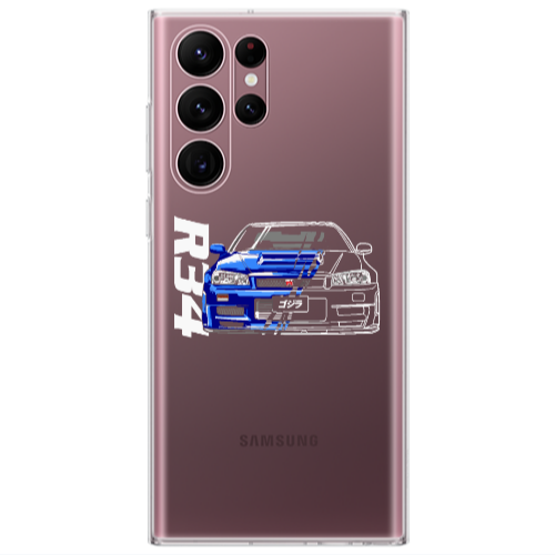 Samsung S22 Ultra Blue R34 Transparent Silicone TPU Θήκη