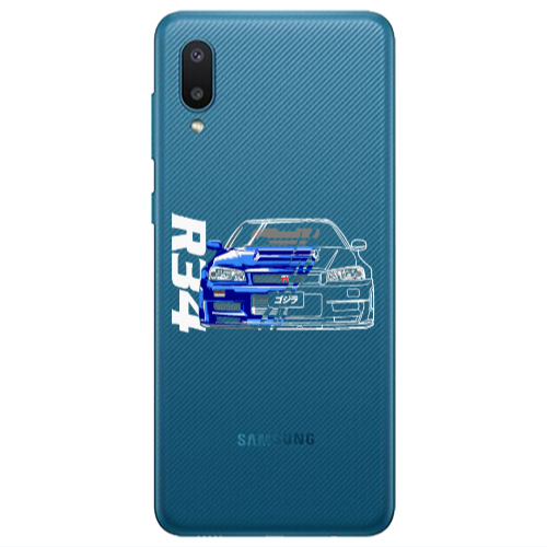 Samsung A02 Blue R34 Transparent Silicone TPU Θήκη