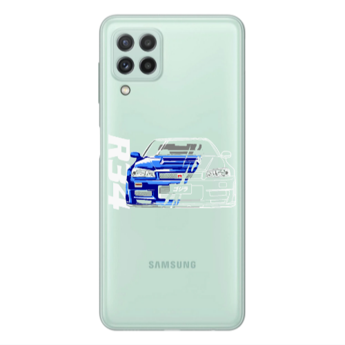 Samsung A22 4G Blue R34 Transparent Silicone TPU Θήκη
