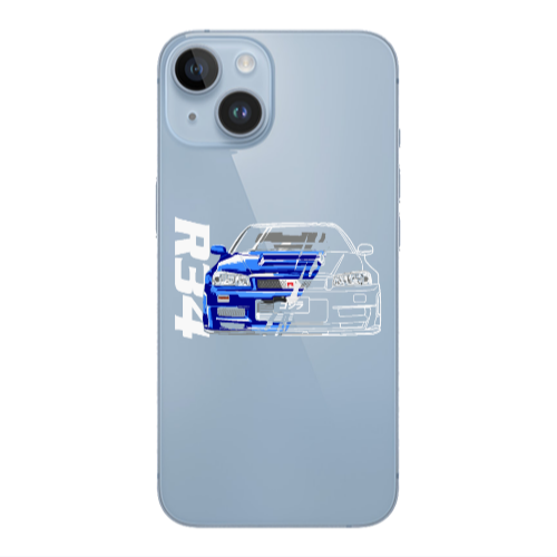 Apple iPhone 14 Plus Blue R34 Transparent Silicone TPU Θήκη