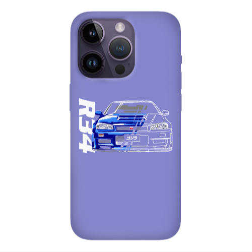 Apple iPhone 14 Pro  Blue R34 Purple Colored Silicone TPU Θήκη