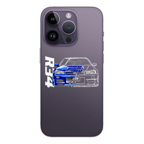 Apple iPhone 14 Pro Max Blue R34 Transparent Silicone TPU Θήκη
