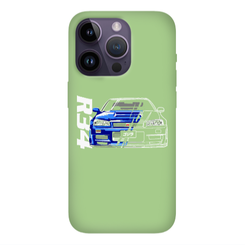 Apple iPhone 14 Pro Max Blue R34 Light Green Colored Silicone TPU Θήκη