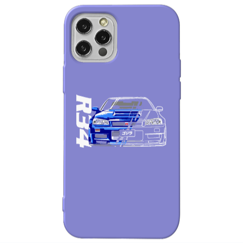 Apple iPhone 13 Pro Blue R34 Purple Colored Silicone TPU Θήκη