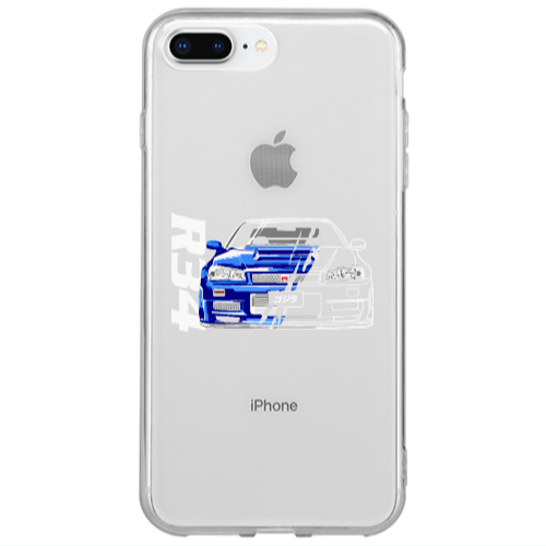 Apple iPhone 7 Plus Blue R34 Transparent Silicone TPU Θήκη