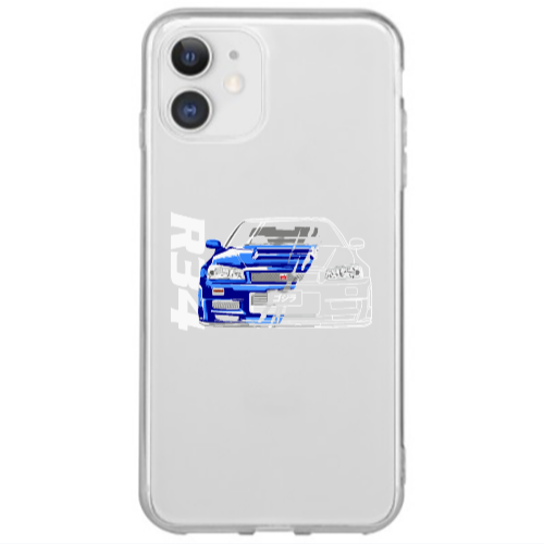 Apple iPhone 12 Mini Blue R34 Transparent Silicone TPU Θήκη