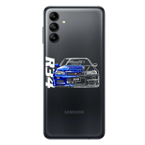 Samsung A04S Blue R34 Transparent Silicone TPU Θήκη