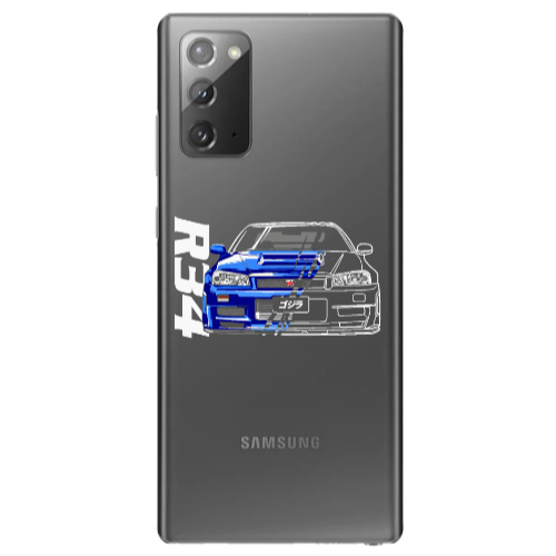 Samsung Note 20 Blue R34 Transparent Silicone TPU Θήκη