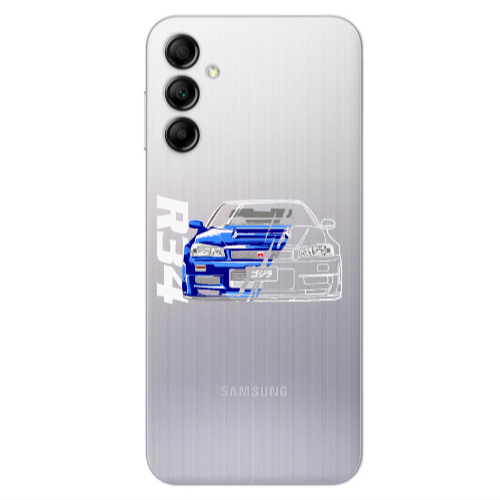 Samsung A24 Blue R34 Transparent Silicone TPU Θήκη