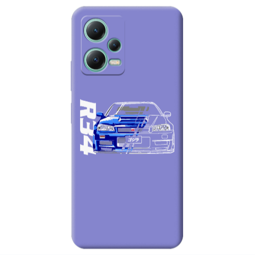 Xiaomi Redmi Note 12 Pro 5G Blue R34 Purple Colored Silicone TPU Θήκη