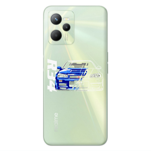 Realme C35 Blue R34 Transparent Silicone TPU Θήκη