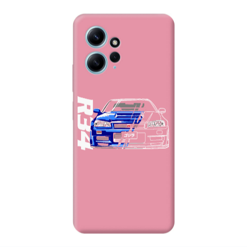 Xiaomi Redmi Note 12 4G Blue R34 Pink Colored Silicone TPU Θήκη