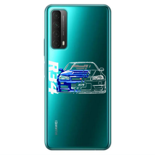 Huawei P Smart 2021 Blue R34 Transparent Silicone TPU Θήκη