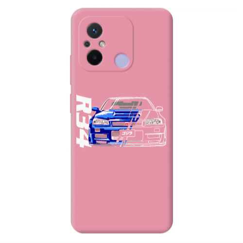 Xiaomi Redmi 12C Blue R34 Pink Colored Silicone TPU Θήκη