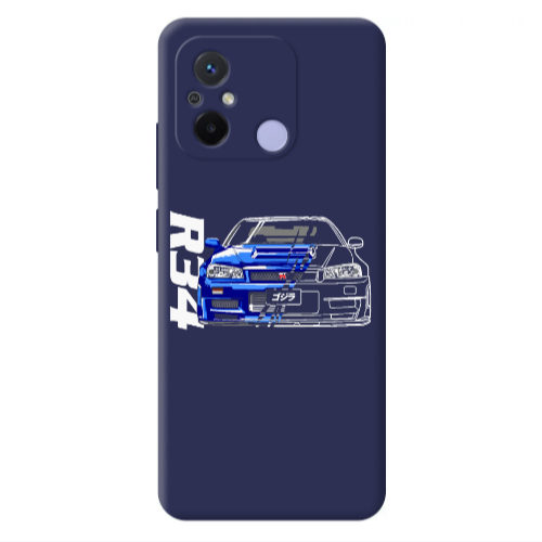 Xiaomi Redmi 12C Blue R34 Dark blue Colored Silicone TPU Θήκη