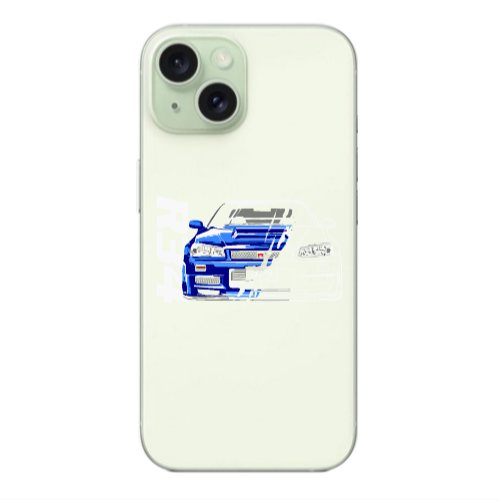 Apple iPhone 15 Plus Blue R34 Transparent Silicone TPU Θήκη