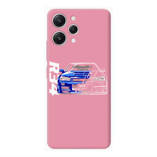 Xiaomi Redmi 12 Blue R34 Pink Colored Silicone TPU Θήκη