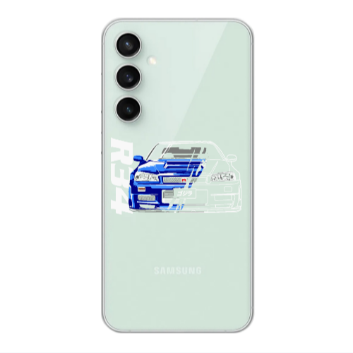 Samsung S23FE Blue R34 Transparent Silicone TPU Θήκη