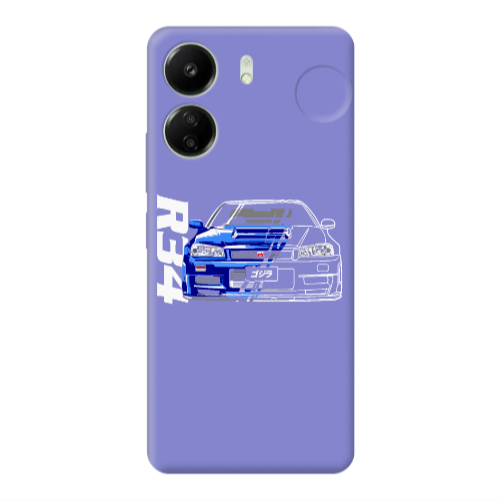 Xiaomi Redmi 13C Blue R34 Purple Colored Silicone TPU Θήκη